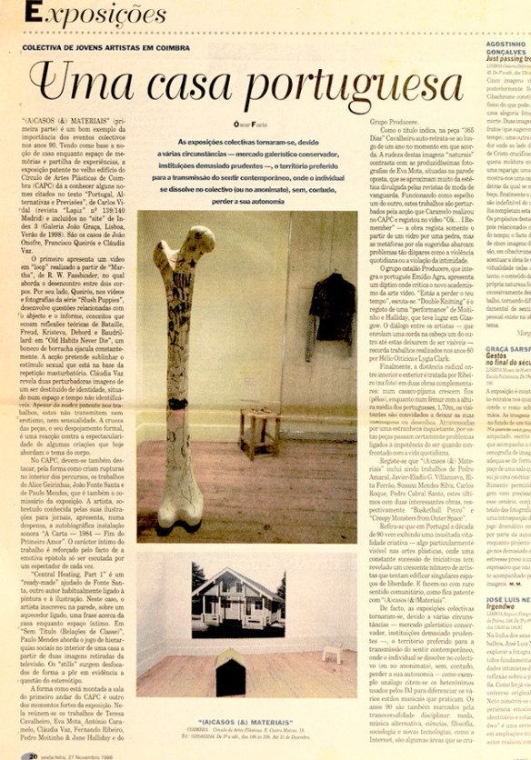 Fernando J. Ribeiro_Femur sculpture_Óscar Faria_Jornal Público_1998
