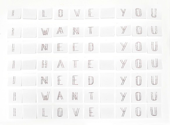 Fernando J. Ribeiro_I Love You_Sculpture_post-its_2019