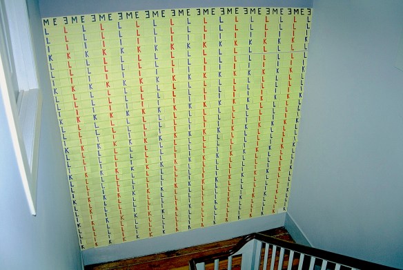 Fernando J. Ribeiro_post-it art_sculpture_kill me_post-it_2001