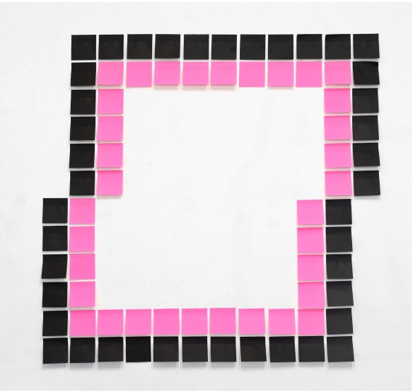 Fernando J. Ribeiro_Mirror_post-its_sculpture_contemporary art_2024_